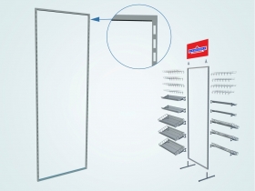 Торговый стенд с перфорацией без сетки 