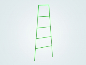 Шпалера-«пирамида», высота 0,8 м, ширина 0,3/0,15 м 