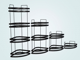 Полка для ванной угловая из полосы1/2/3/4 ярусная